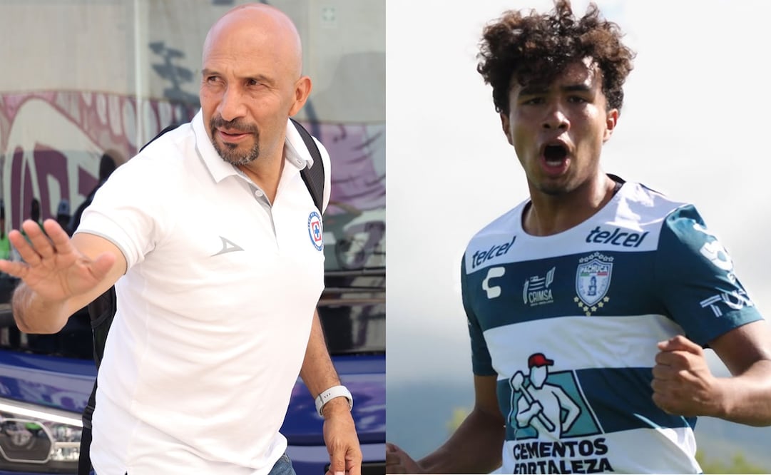 Óscar "Conejo" Pérez y su hijo, Santiago - Fotos: Imago7 y Club Pachuca Fuerzas Básicas (@tuzosfb) en Instagram