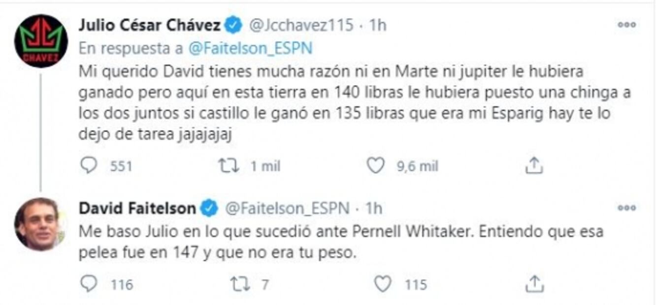 Julio César Chávez a David Faitelon: Deja de decir mamad...