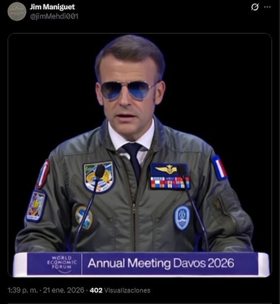 El mandatario francés se volvió tendencia en la red. Foto: 'X'