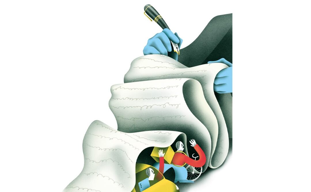 Choferes de app, atrapados en un limbo legal. Ilustración Ani Cortés/EL UNIVERSAL