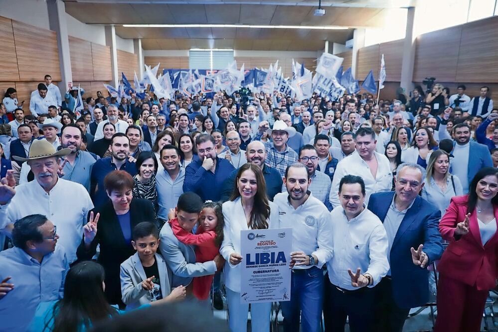 Libia Dennise García Muñoz Ledo se registró como precandidata única del PAN. Foto: Especial.