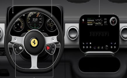Ferrari adelanta el interior su primer auto eléctrico