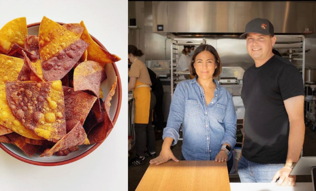 Marissa y su esposo Mark en la totillería.
