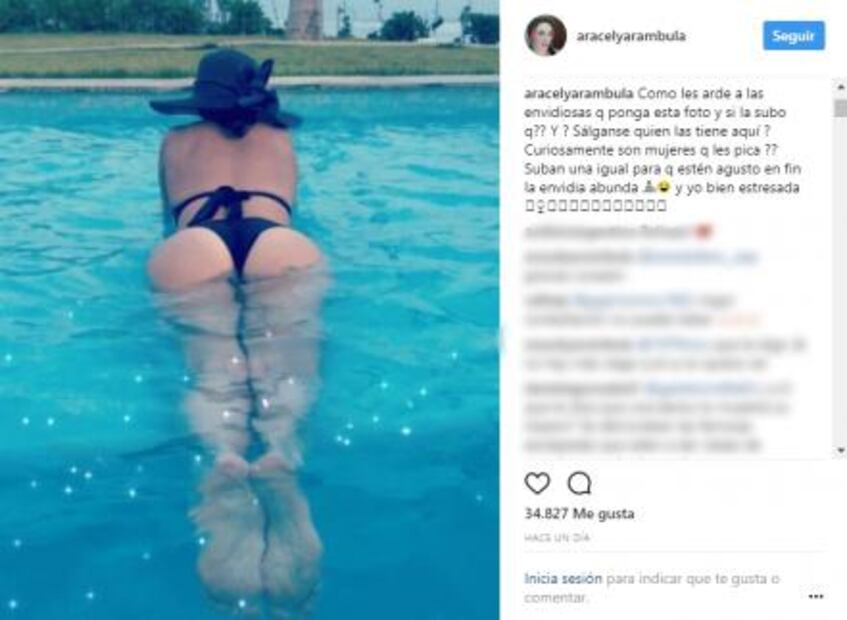 Aracely Arambula responde a críticas en Instagram