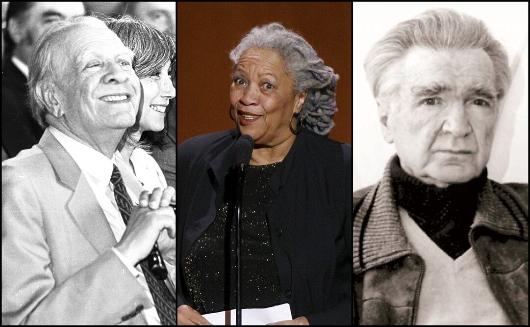 Jorge Luis Borges, Toni Morrison y Emil Cioran. Foto: Especial