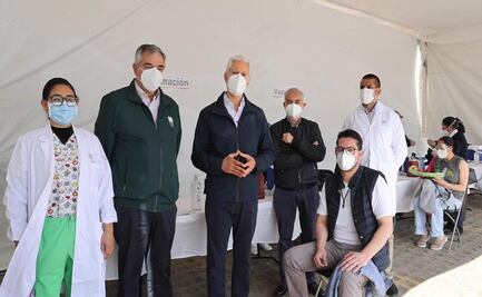 Del Mazo visita módulo de vacunación antiCovid en hospital del Edomex