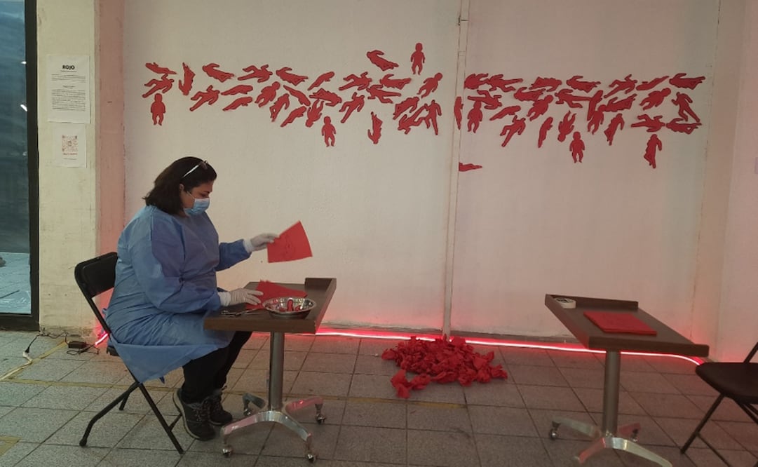 La feria de arte QiPO (que hace referencia a la palabra equipo) se lleva a cabo en el edificio Temoskali. Foto: Frida Juárez Bautista/ EL UNIVERSAL.