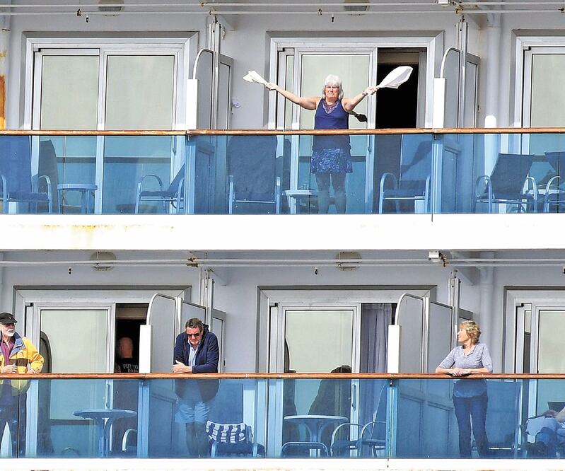 Vara do. El crucero Grand Princess, donde hay 21 contagiados de Covid-19. JOSH EDELSON. AFP