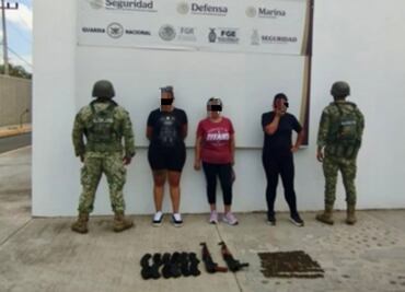 Detienen a tres mujeres con armas y cartuchos en Sinaloa; recuperan en operativos vehículos con reporte de robo
