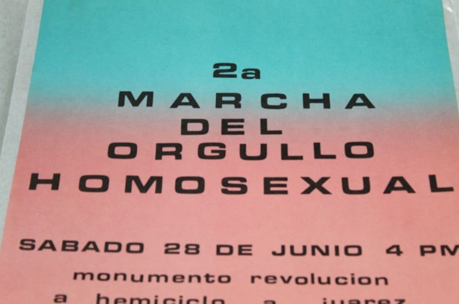 Cartel de la Segunda Marcha del Orgullo Homosexual. Ciudad de México, 1980. Diseño: Juan Jacobo Hernández Chávez. Crédito: Eucalipto 20, cortesía de Salvador Irys.