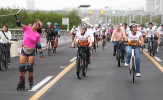 "La honestidad, el amor al pueblo y a la patria dan resultados"; Sheinbaum inaugura Puente Nichupté en Cancún