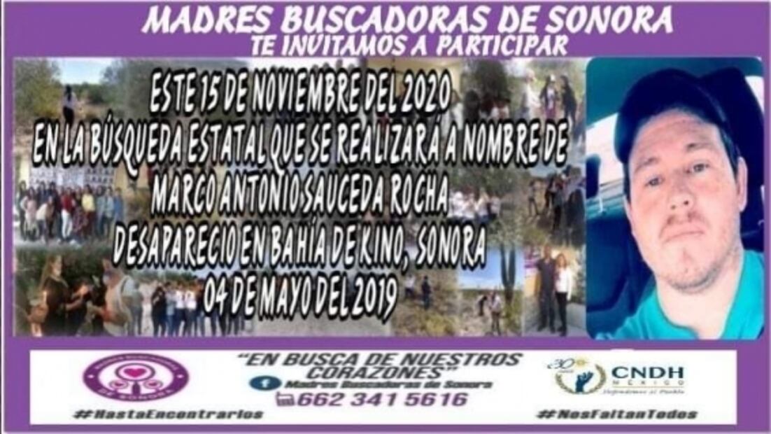 Convocan a búsqueda masiva por personas desaparecidas en Sonora