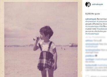 Salma Hayek shares photo of her childhood