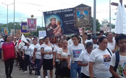 Con peregrinación piden paz en Frontera Comalapa, Chiapas