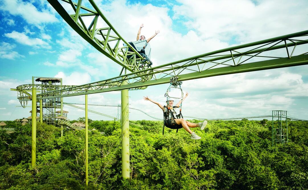 El parque de aventura Selvática se encuentra en Puerto Morelos, dentro de Riviera Maya. Foto: Cortesía