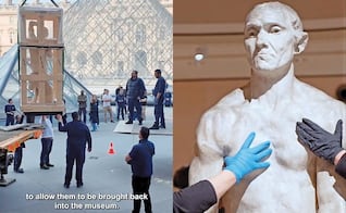 Louvre exhibe montaje de Miguel Ángel y Rodin