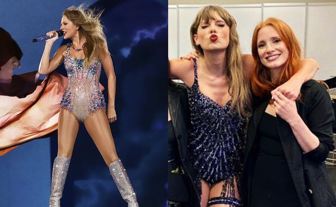 Jessica Chastain  viajó a CDMX para ver a la cantante. 
Fotos: Twitter y EL UNIVERSAL / Berenice Fregoso