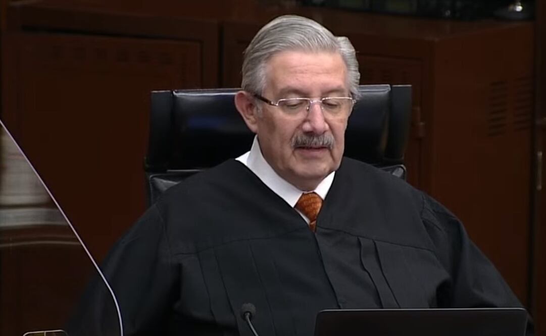 Ministro Luis María Aguilar, en sesión del 17 de abril. Foto: Captura de pantalla