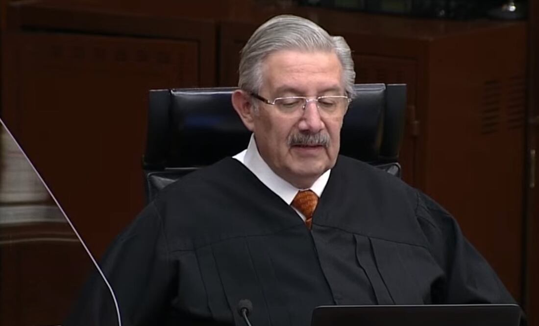 Ministro Luis María Aguilar, en sesión del 17 de abril. Foto: Captura de pantalla