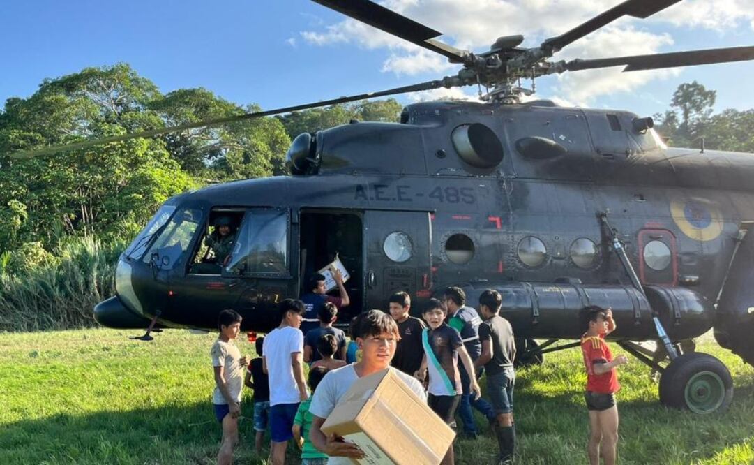 Según medios de Ecuador, el helicóptero entregaba ayuda humanitaria. Foto: X @Riesgos_Ec