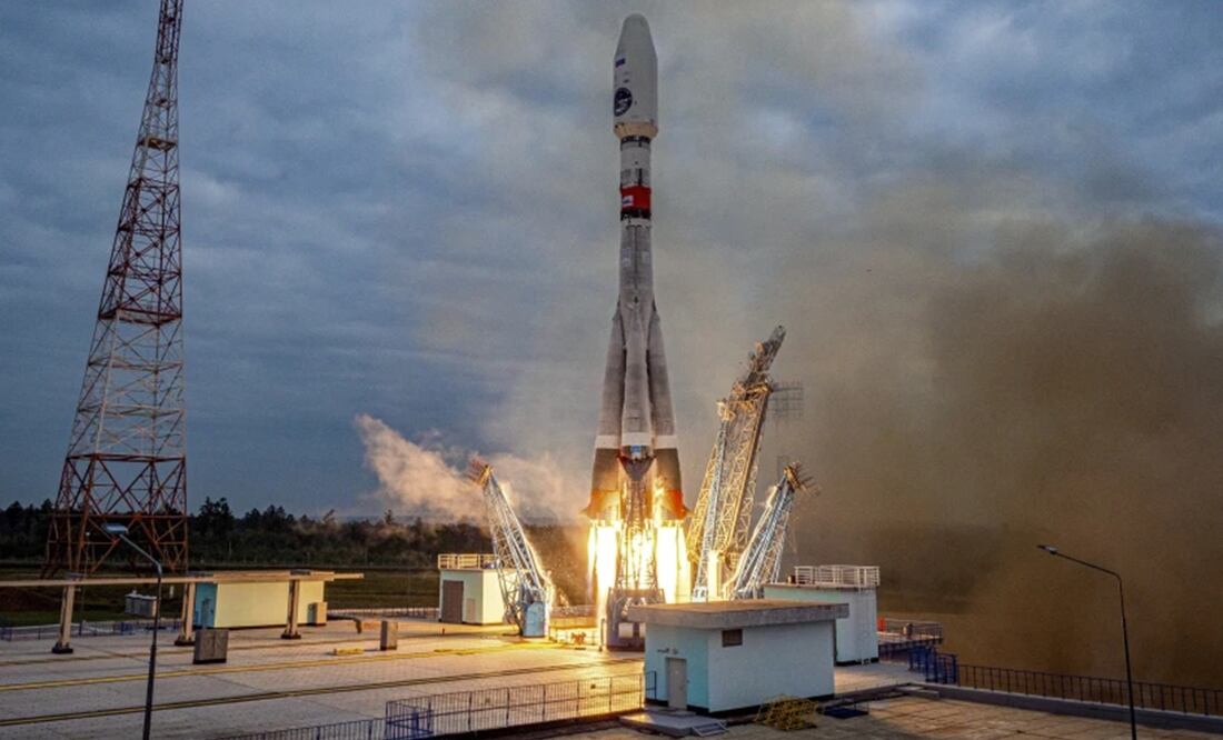 El cohete Soyuz-2.1b con la sonda lunar Luna-25 despega en el Cosmódromo Vostochny, en el Lejano Oriente ruso. Foto: Ilustrativa / AP