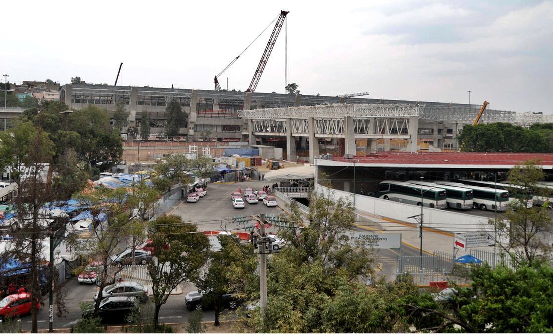 Imagen del avance de construcción de la nueva estación Observatorio que albergará las terminales del Tren Interurbano México-Toluca, la línea 1 del Metro y la ampliación de la línea 12 del Metro. Foto: Carlos Mejía/EL UNIVERSAL