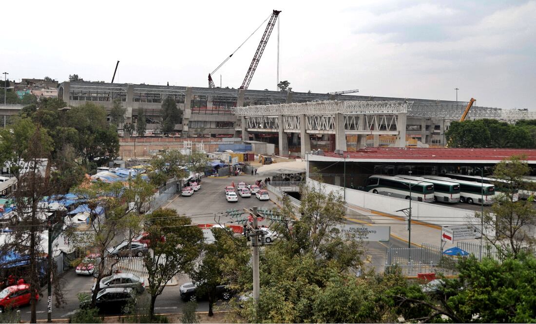 Imagen del avance de construcción de la nueva estación Observatorio que albergará las terminales del Tren Interurbano México-Toluca, la línea 1 del Metro y la ampliación de la línea 12 del Metro. Foto: Carlos Mejía/EL UNIVERSAL