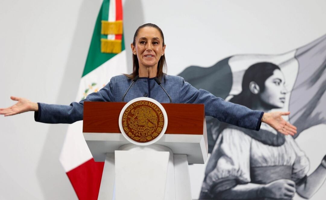 La presidenta Claudia Sheinbaum en conferencia de prensa en Palacio Nacional el 9 de junio de 2025. Foto: Cuartoscuro