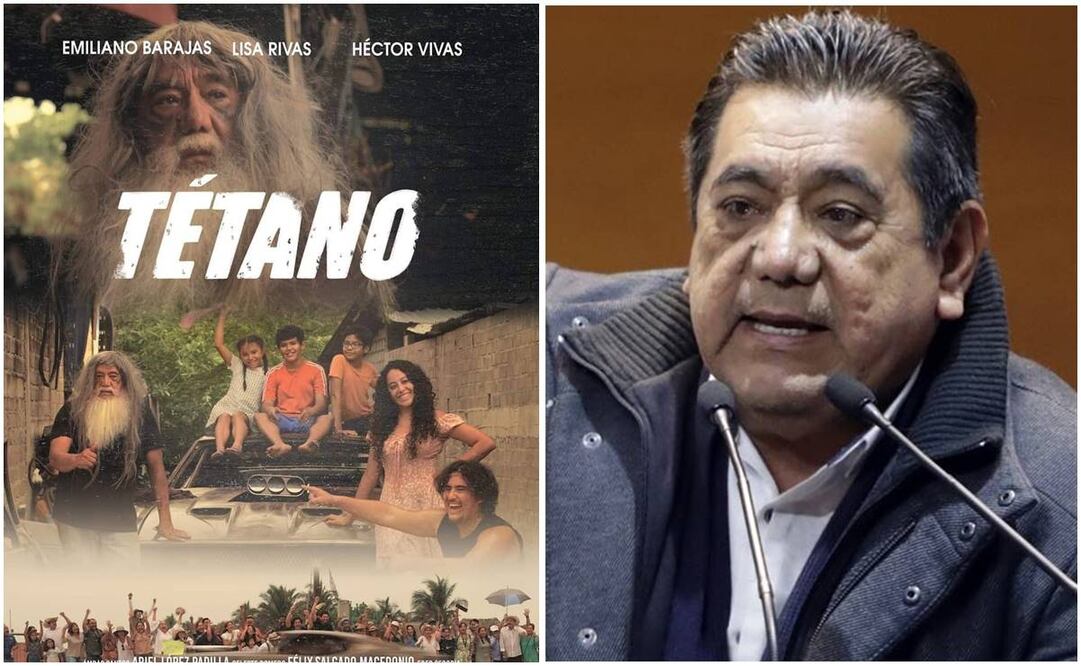 El senador Félix Salgado Macedonio, quien goza de una licencia para disfrutar unos días de vacaciones en su natal Guerrero, aprovecha su tiempo para promover la película “Tétano”. Fotos: Especial y EL UNIVERSAL
