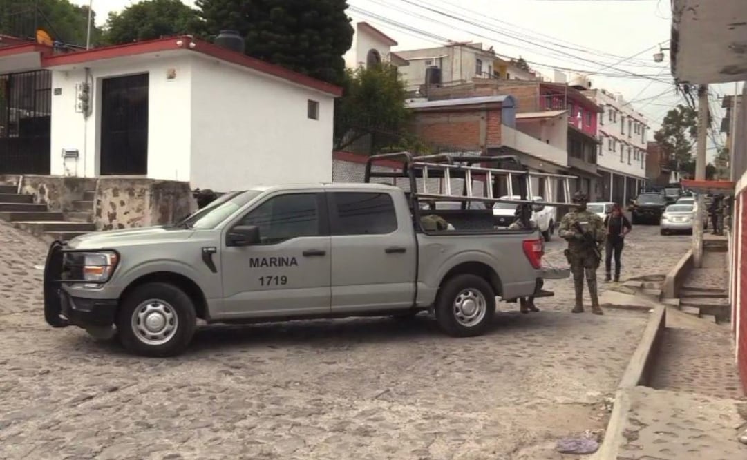 Elementos de la Marina realizan 3 cateos simultáneos en Hidalgo; autoridades no dan a conocer resultados.
Foto: Especial.