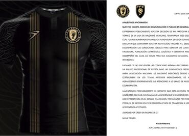 Liga de Balompié Mexicano sufre la baja de otro equipo por incertidumbre financiera