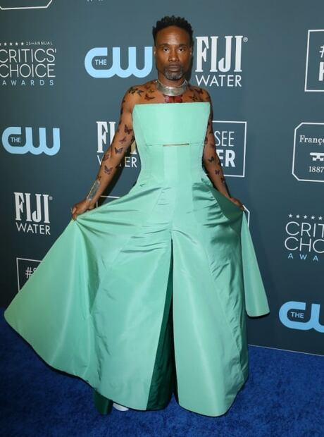 Salma Hayek lo hizo primero: Billy Porter impacta con look y tatuajes en los Critic's Choice Awards 2020