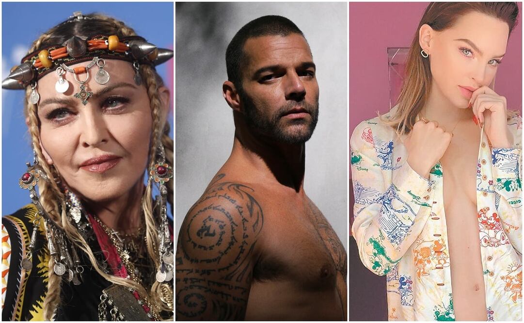 Madonna, Ricky Martin y Belinda. Fotos: Archivo