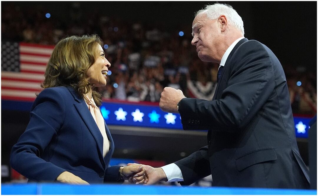 La candidata demócrata a la presidencia de Estados Unidos, Kamala Harris, y su compañero de fórmula, el gobernador de Minnesota, Tim Walz, ofrecerán su primera entrevista juntos a la cadena CNN, la cual se emitirá el jueves a las 21:00 hora local. Foto: AFP/Archivo