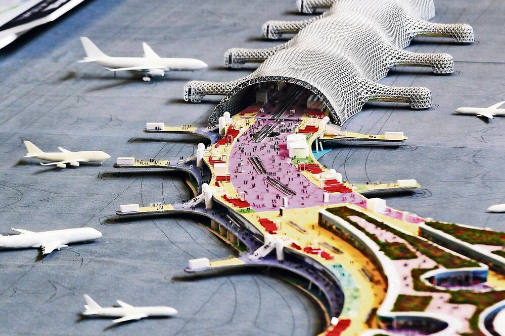 Maqueta del Nuevo Aeropuerto Internacional de México. Foto: Archivo