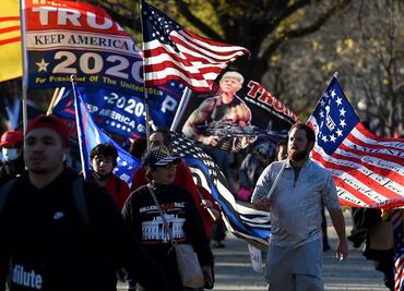 Protestan miles de seguidores de Trump contra resultados electorales