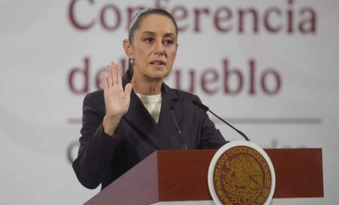 Claudia Sheinbaum, presidenta de México, durante la mañanera del 5 de noviembre del 2025. Foto: Carlos Mejía/ EL UNIVERSAL
