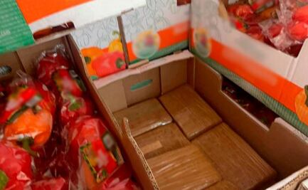 Detienen a chofer de tráiler por transportar 14 kilos de fentanilo en cajas de pimiento en Sonora