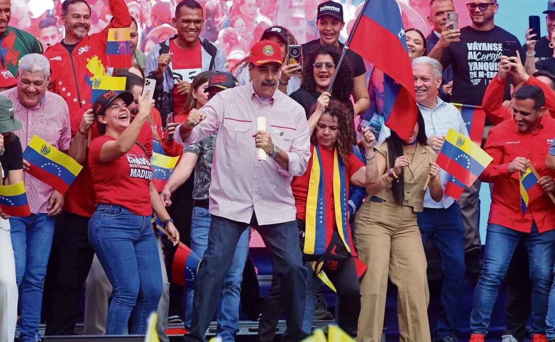 El presidente de Venezuela, Nicolás Maduro, durante una movilización el lunes pasado en Caracas. Foto: Miguel Gutiérrez / EFE