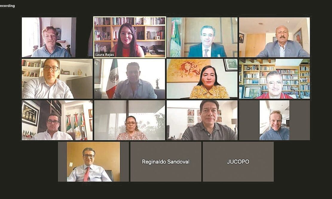 El gobernador del Banco de México, Alejandro Díaz de León, sostuvo una reunión virtual con los integrantes de la Jucopo de la Cámara Baja. Foto: ESPECIAL