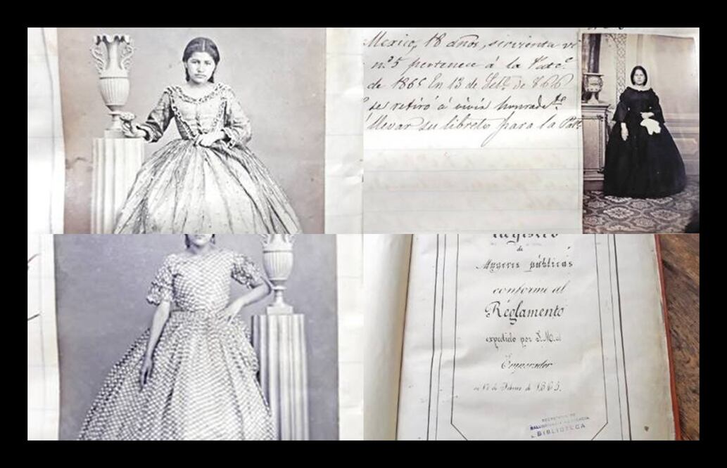 Pictures of the "Record of Public Women" created on 17 February 1865 - Photo: Cynthia Talavera/EL UNIVERSAL