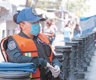 Capacitan a policía para reportes de contagios por Covid-19