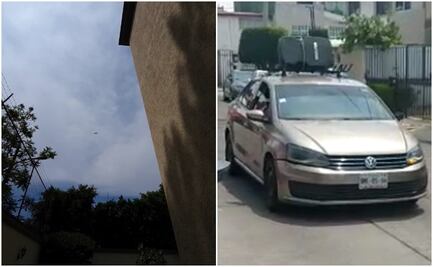 Desde avioneta y autos con bocinas, así festejan a papás de Satélite ante Covid-19