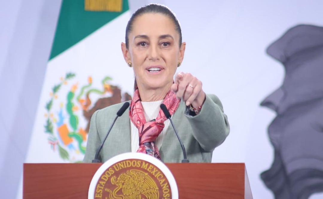 Presidenta Claudia Sheinbaum Pardo durante su conferencia de prensa desde Palacio Nacional este 10 de abril de 2026 (10/04/2026). Foto: Luis Camacho / EL UNIVERSAL