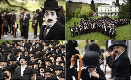 Se disfrazan para recordar a Charles Chaplin