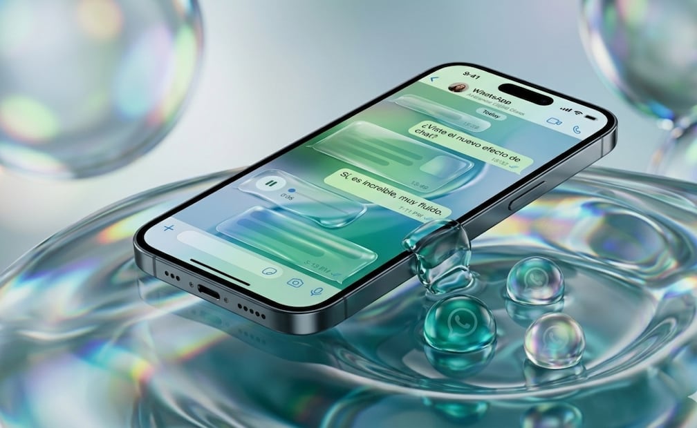 Paso a paso: cómo obtener WhatsApp Liquid Glass para iPhone. Imagen creada con IA
