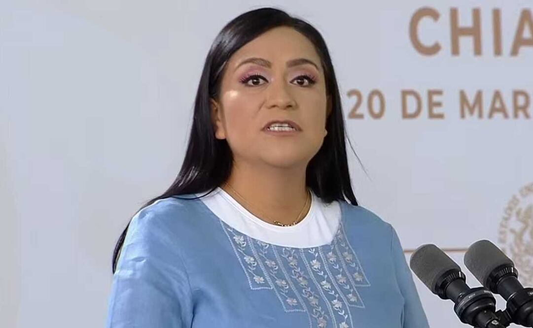 Ariadna Montiel, secretaria de Bienestar. Foto: captura de pantalla
