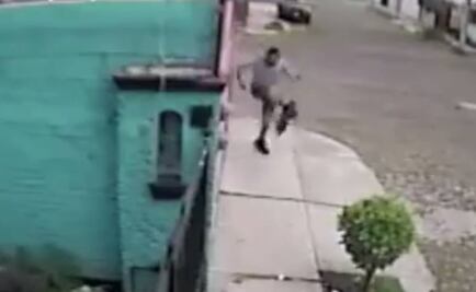 Captan a sujeto pateando un gato; autoridades lo buscan