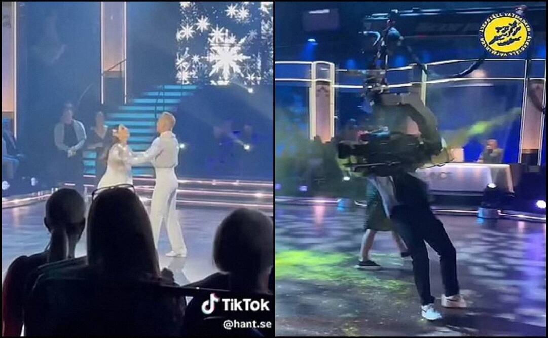 Activistas irrumpieron en un programa de baile en Suecia, pero un camarógrafo salvó la noche. Foto: Captura