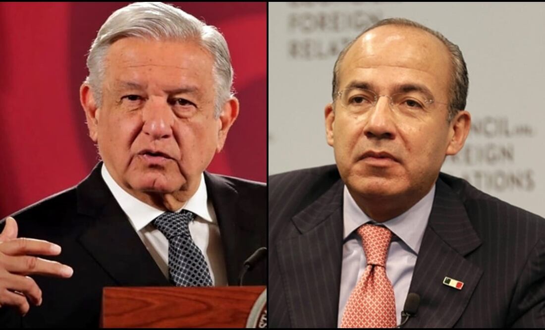 Presidente Andrés Manuel López Obrador / Felipe Calderón. Foto: especial